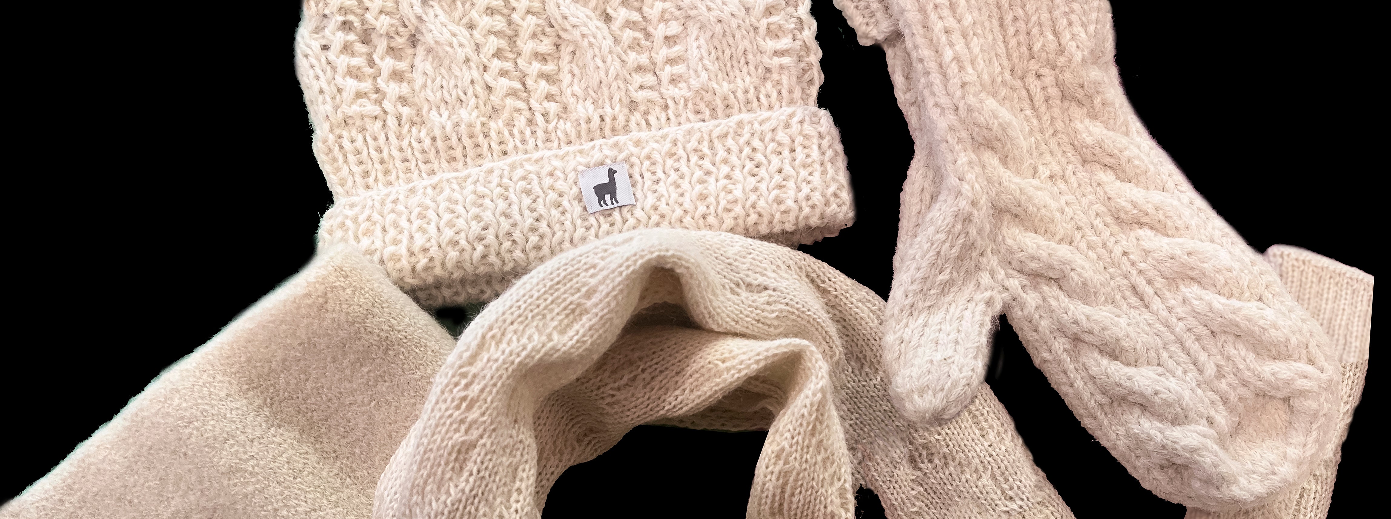 Accessoires chauds en fibre d'alpaga