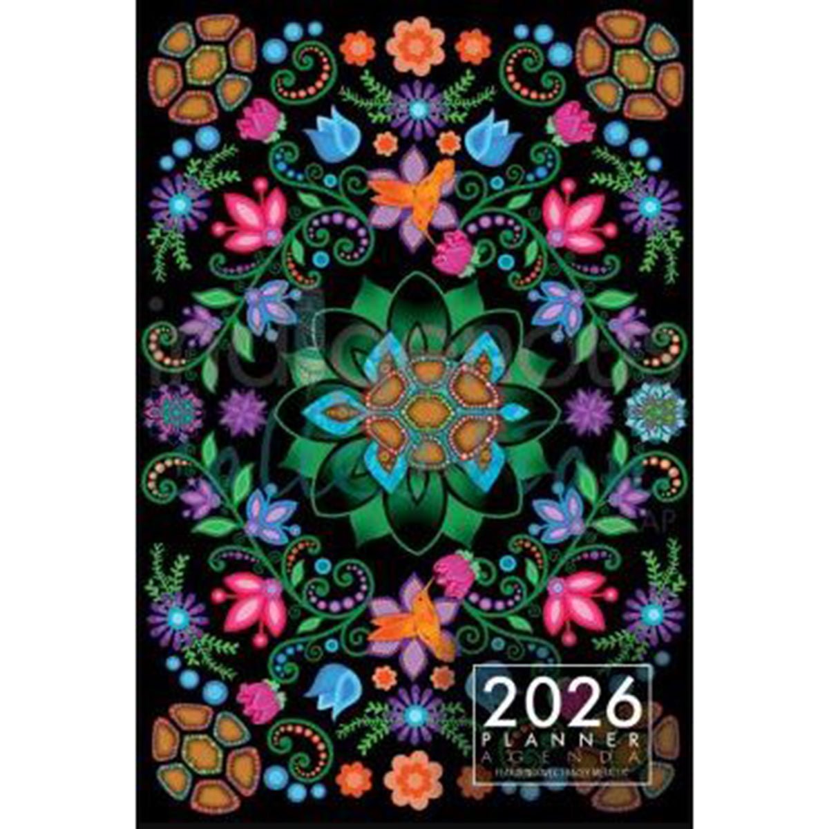 Agenda 2026, peintures par Tracey Metallic, art autochtone - Boutique Equinoxe