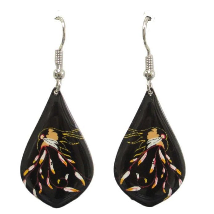 Boucles d'oreille Cadeau de l'Aigle, de Maxine Noel, Art Autochtone. - Boutique Equinoxe