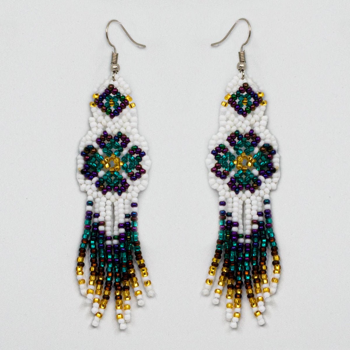 Boucles d'oreille perlées de taille moyenne - Boutique Equinoxe