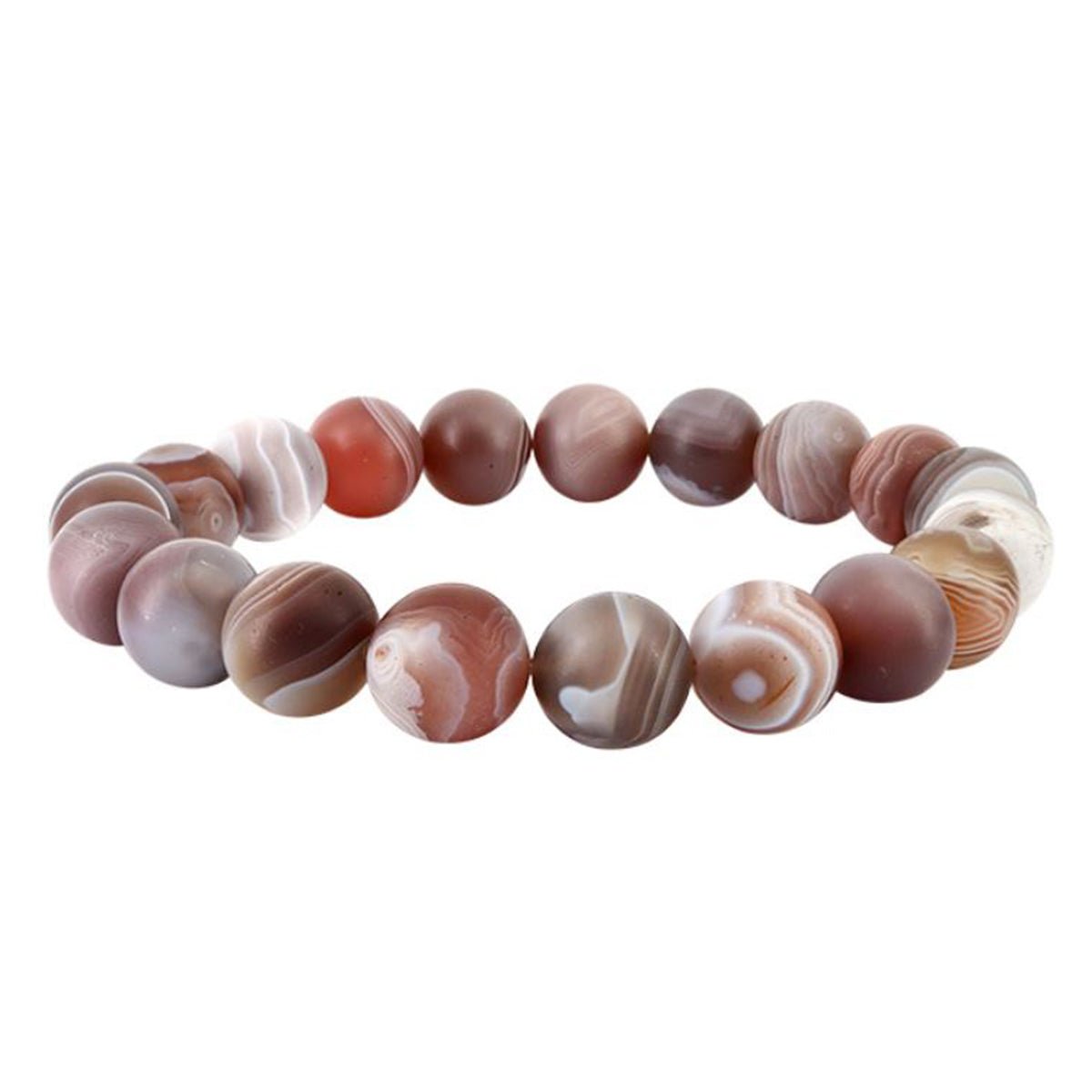 Bracelet en Agate Botswana givré - Boutique Equinoxe