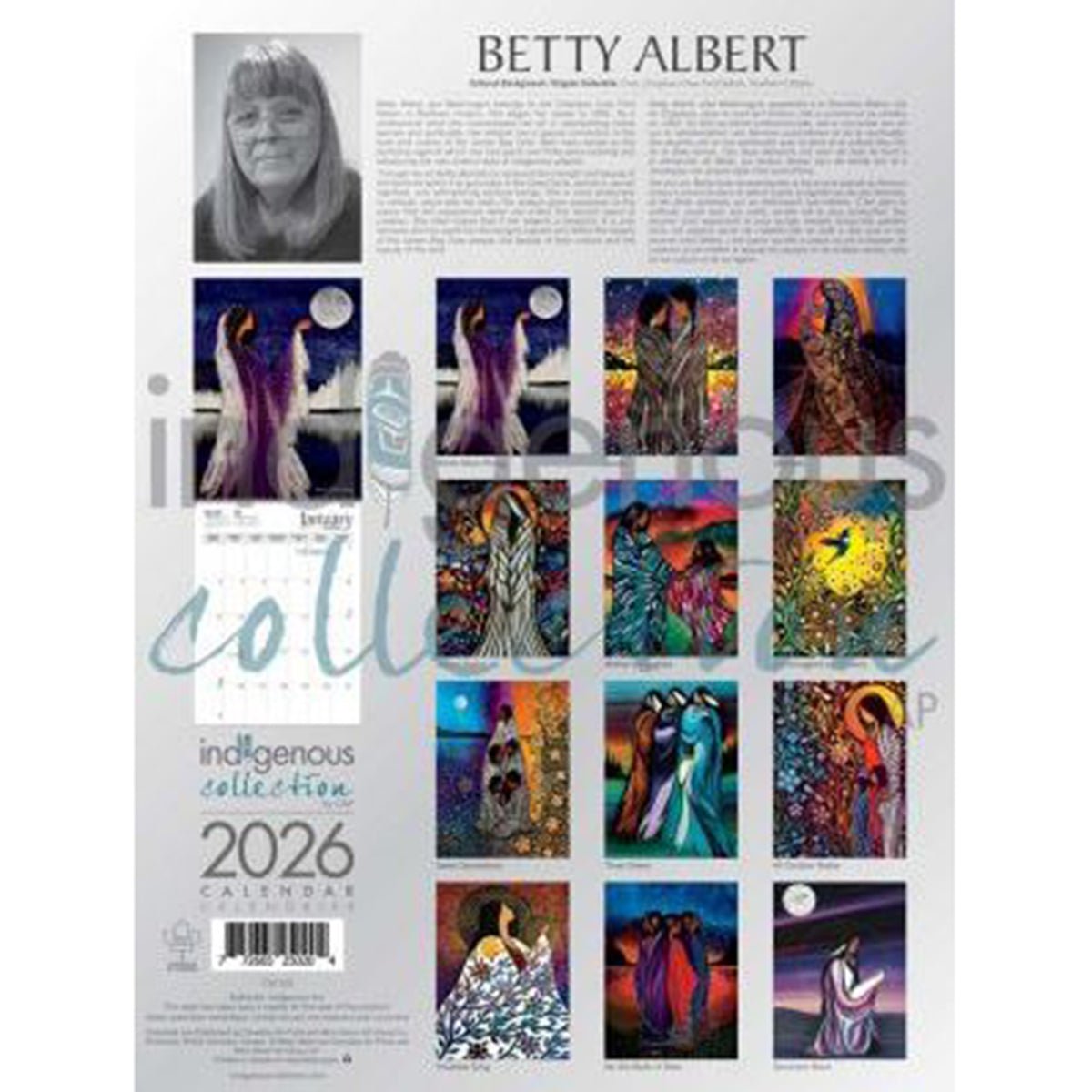 Calendrier 2026, Peintures par Betty Albert, art autochtone - Boutique Equinoxe