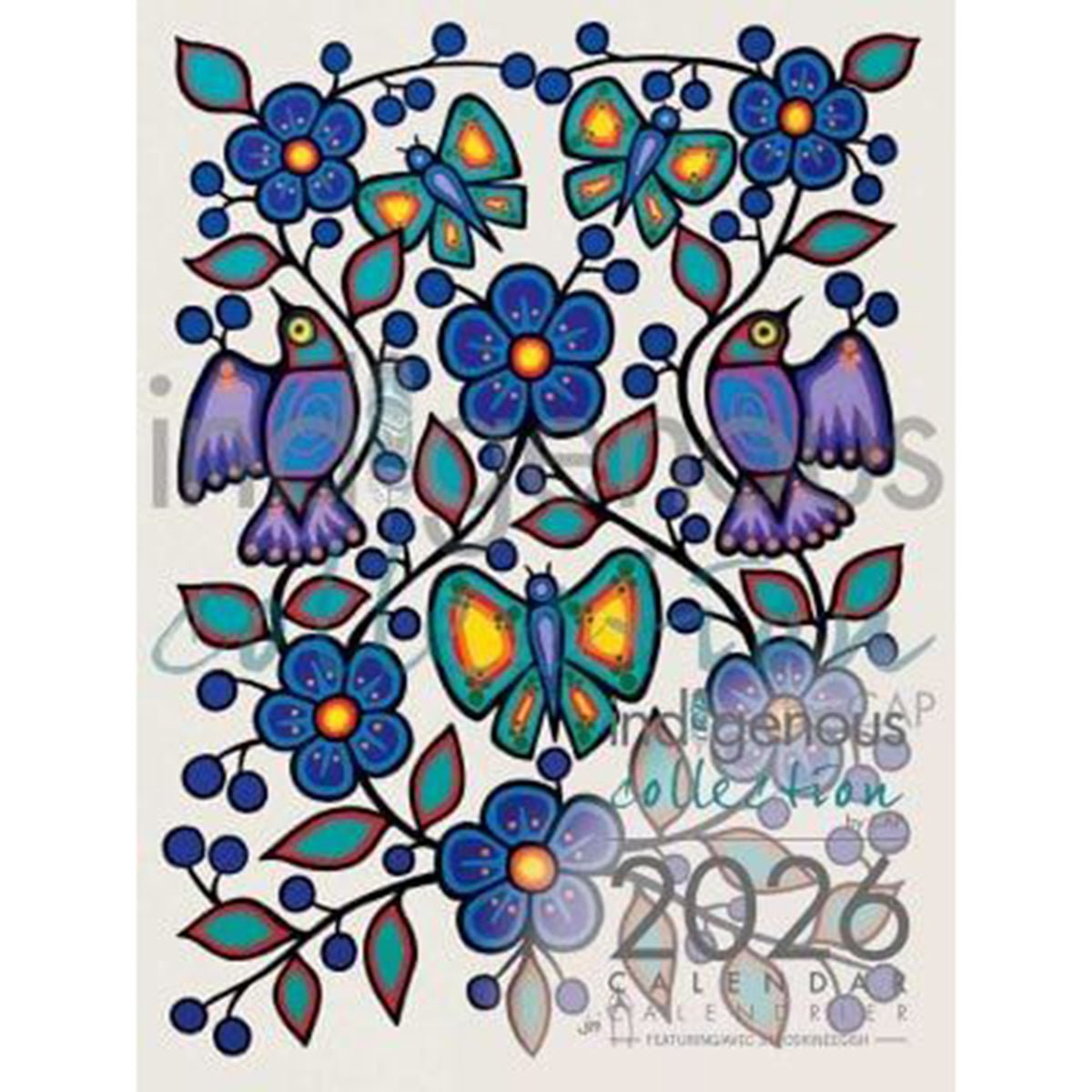 Calendrier 2026, Peintures par Jim Oskineegish, art autochtone - Boutique Equinoxe