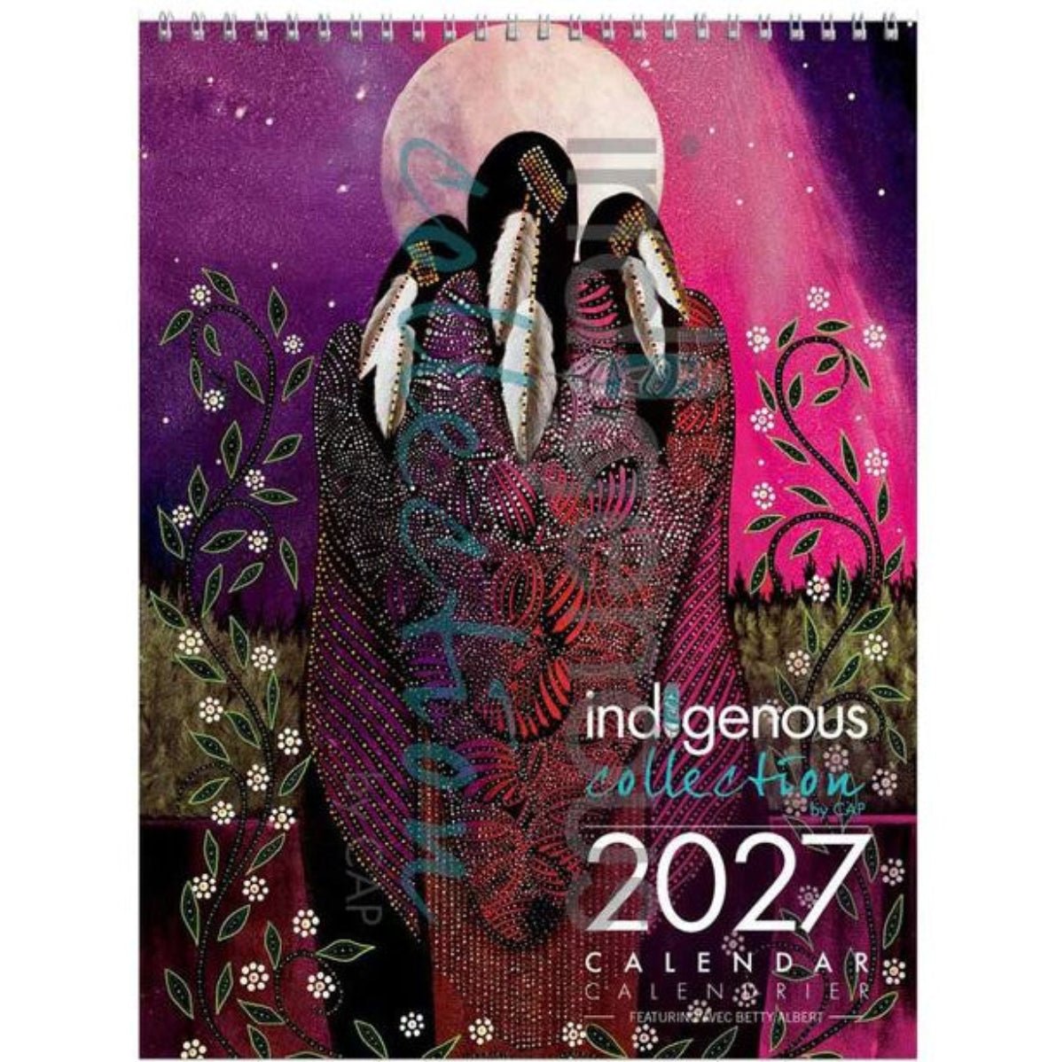 Calendrier 2027, Peintures par Betty Albert, art autochtone - Boutique Equinoxe
