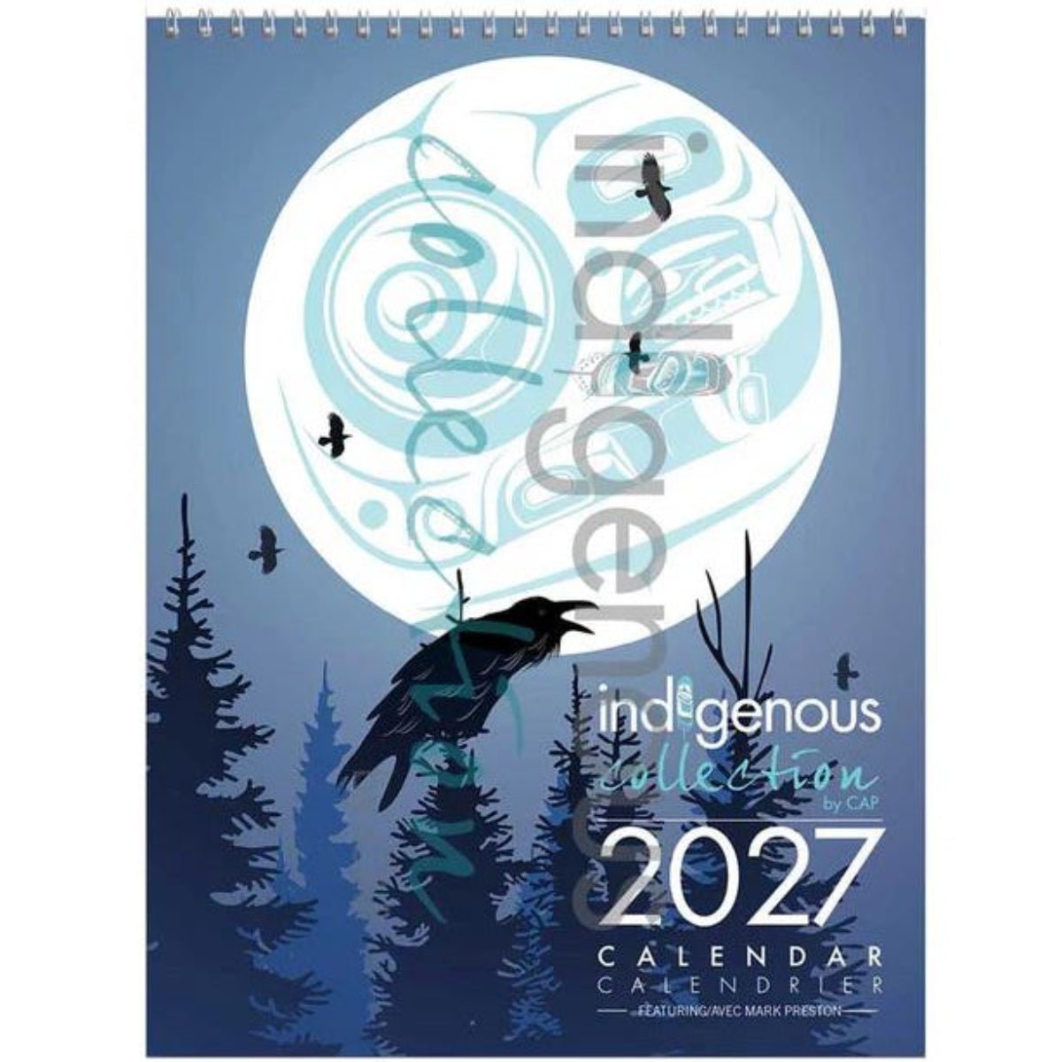Calendrier 2027, Peintures par Mark Preston, Art Autochtone - Boutique Equinoxe