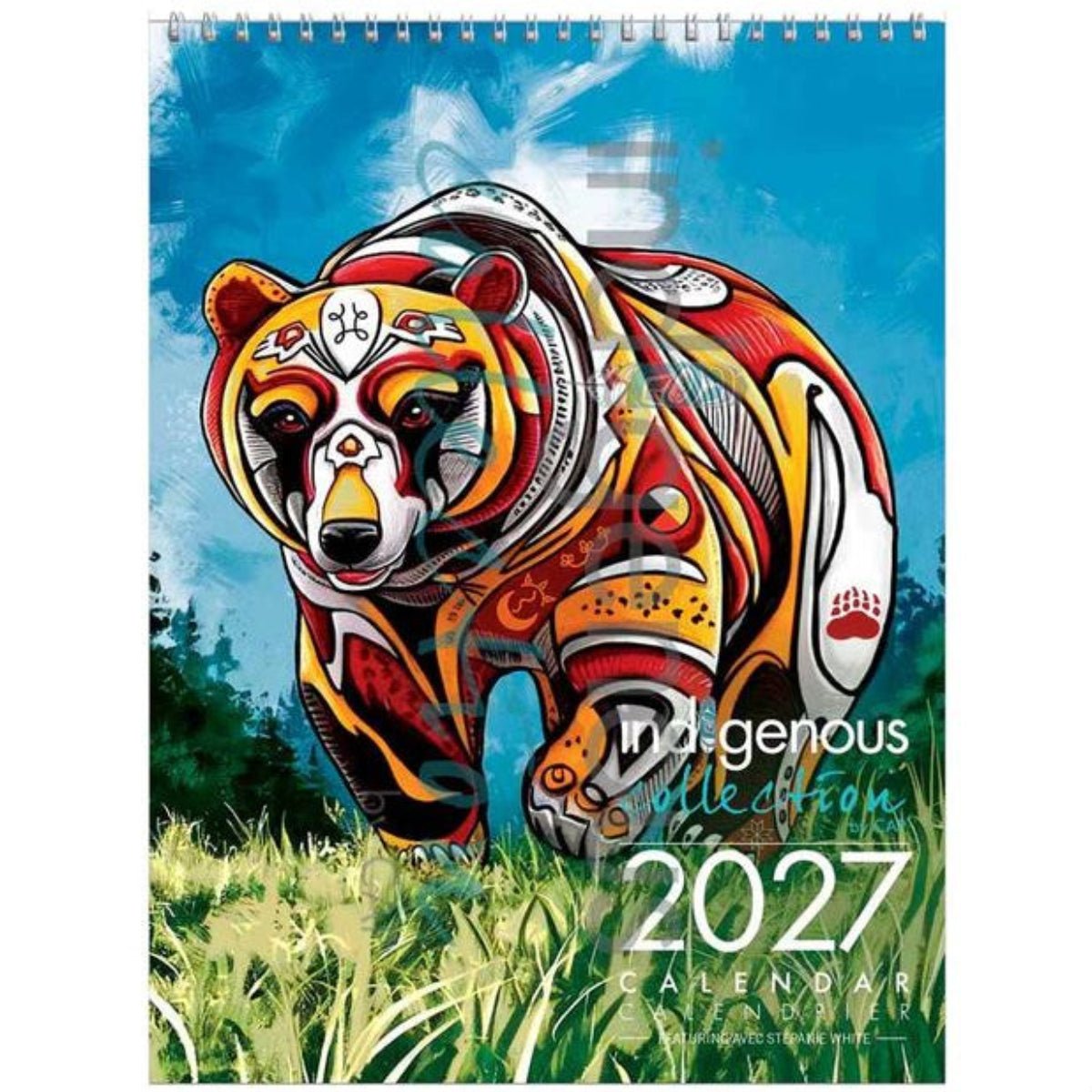 Calendrier 2027, Peintures par Stephanie White, art autochtone - Boutique Equinoxe
