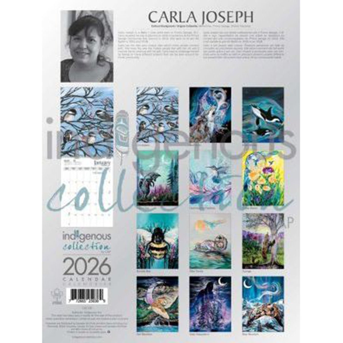 Calendrier d'art autochtone 2026, Carla Joseph - Boutique Equinoxe