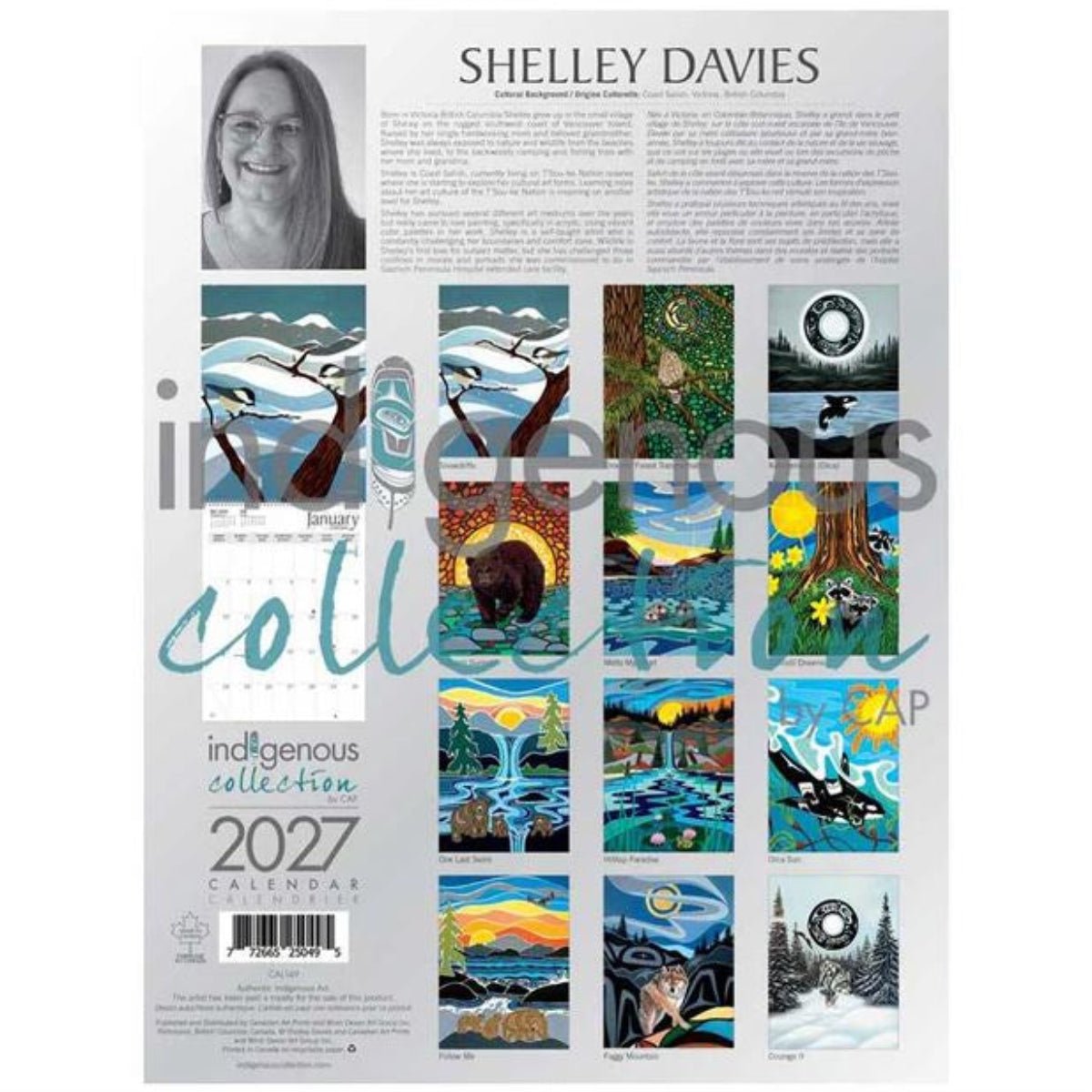 Calendrier d'art autochtone 2027 - Shelley Davies - Boutique Equinoxe