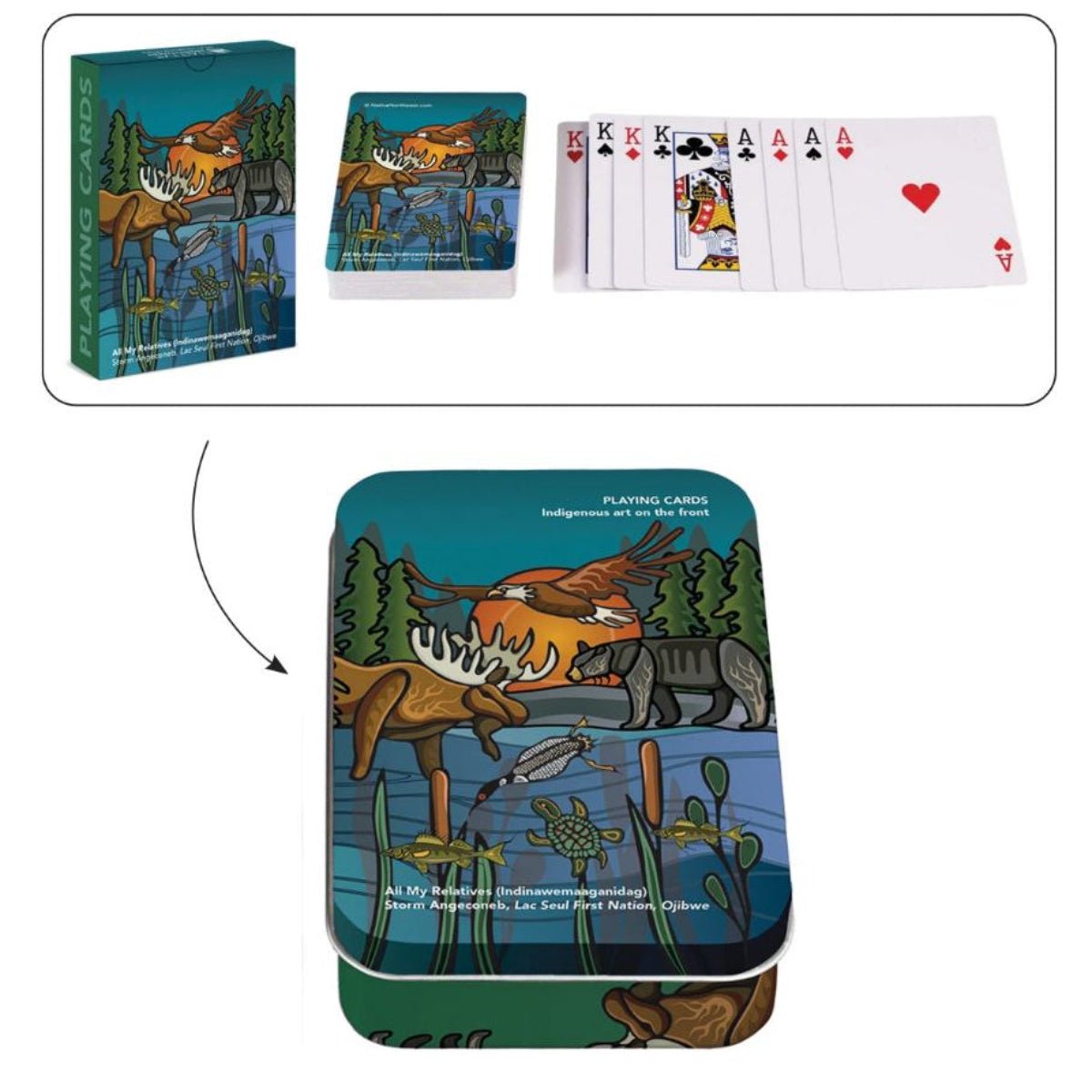 Cartes à jouer, Tous mes Proches de Storm Angeconeb - Boutique Equinoxe