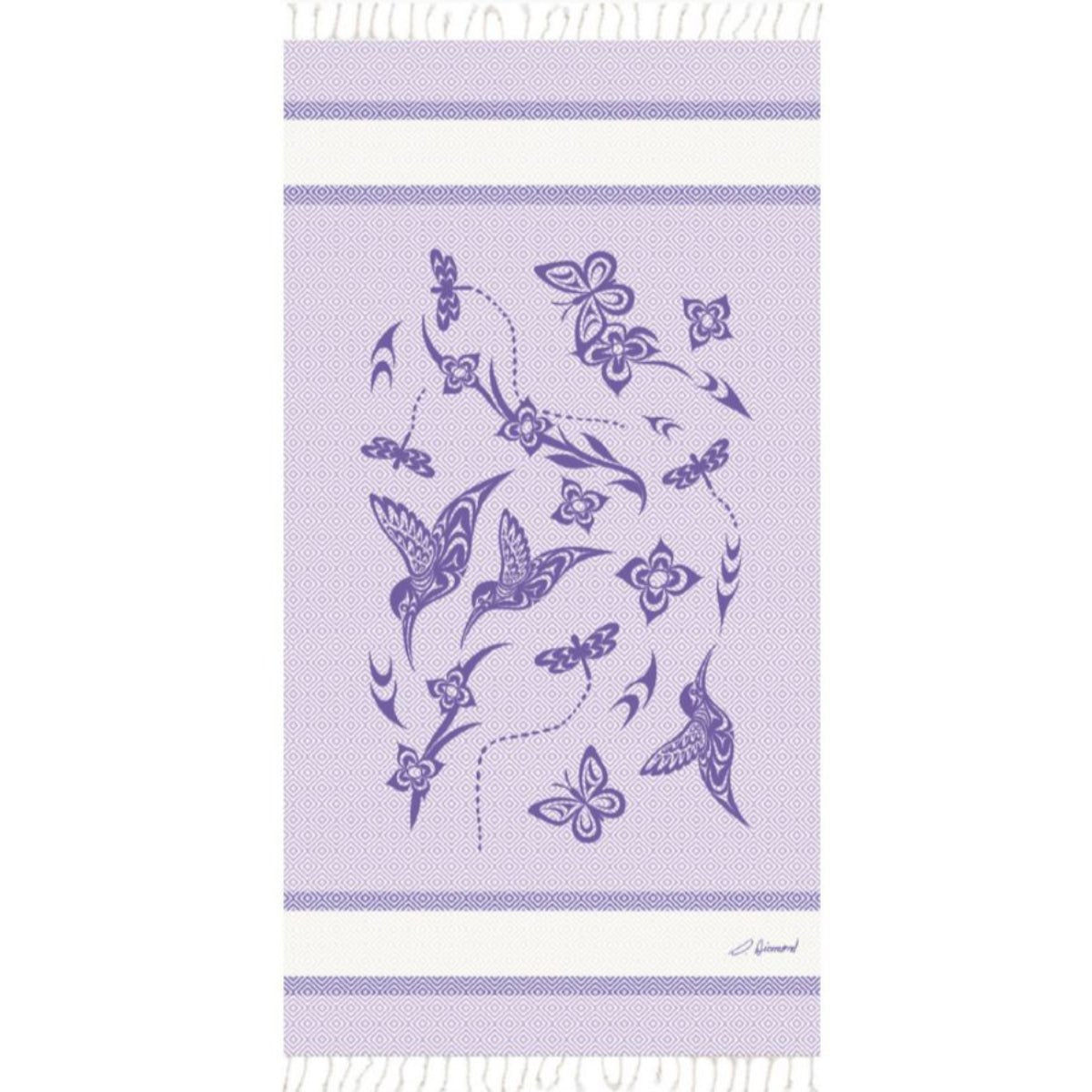 Châle / Serviette de bain en coton, art autochtone - Boutique Equinoxe
