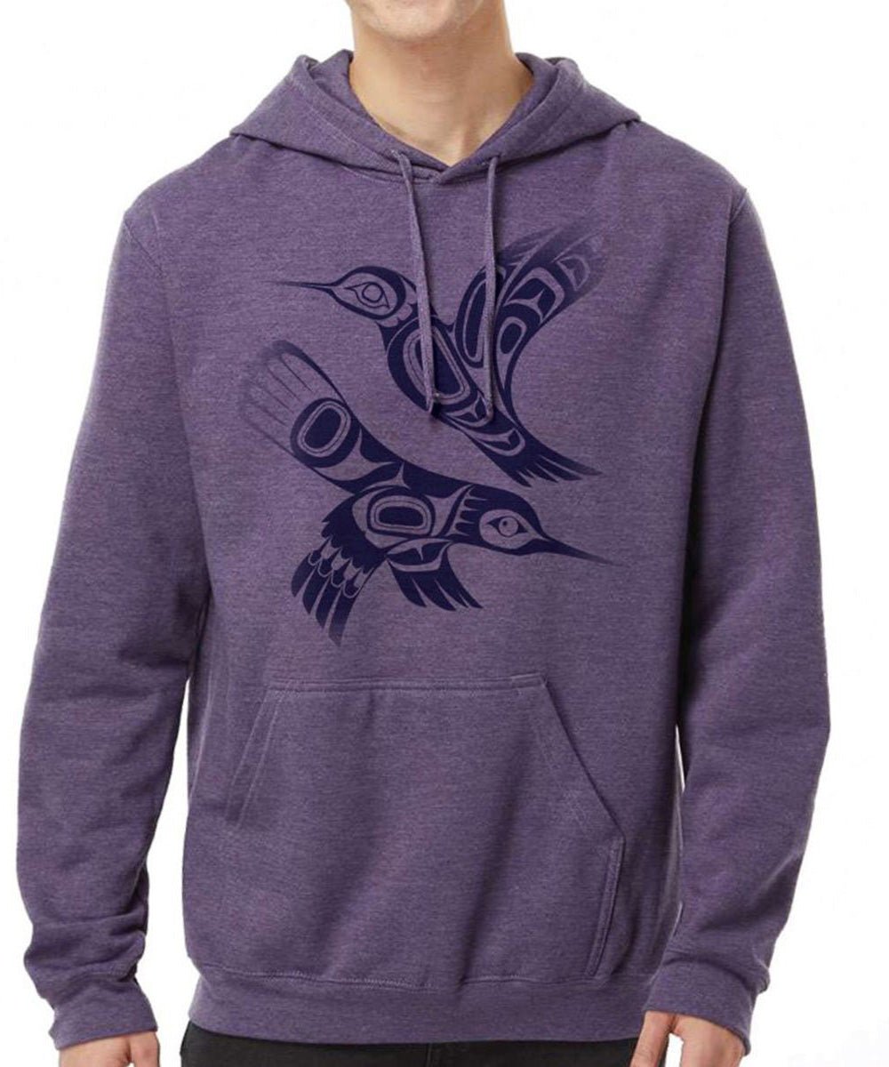 Coton ouaté avec capuchon Joie infinie, colibris - Boutique Equinoxe