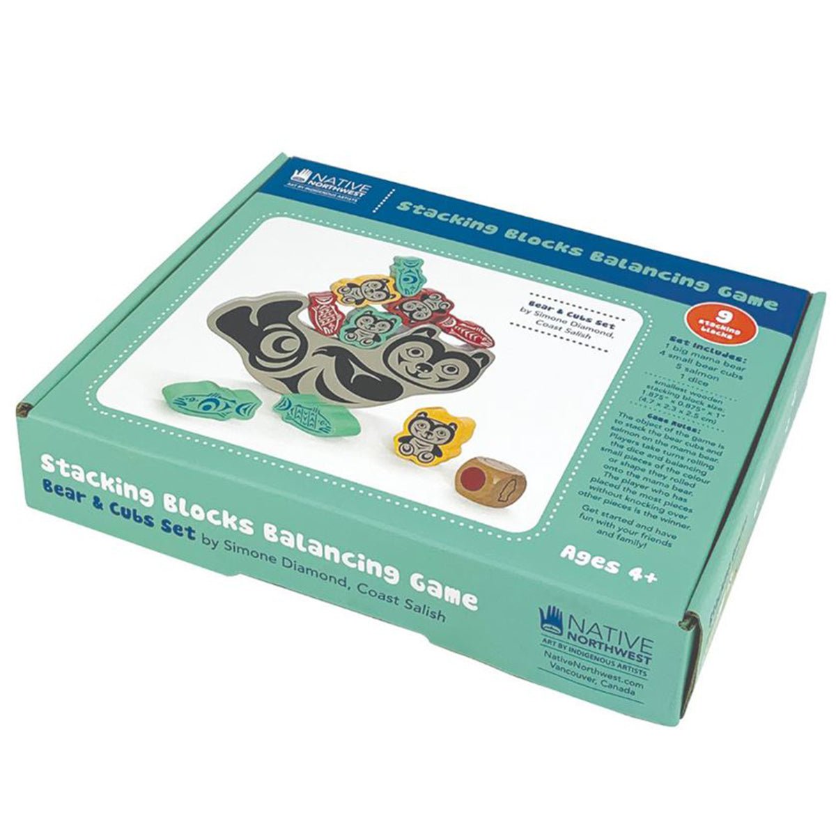 Jeu de blocs empilables, Ours et oursons - Artiste Simone Diamond - Boutique Equinoxe