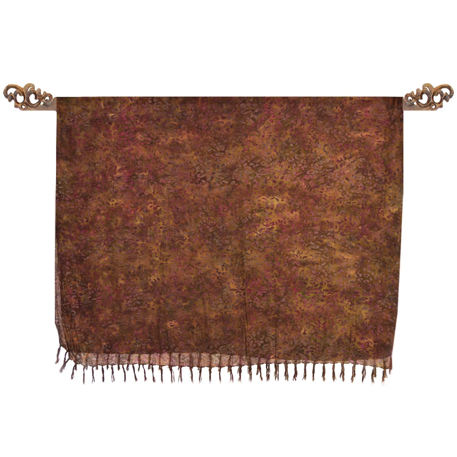 Paréo Batik Brun léopard - Boutique Equinoxe