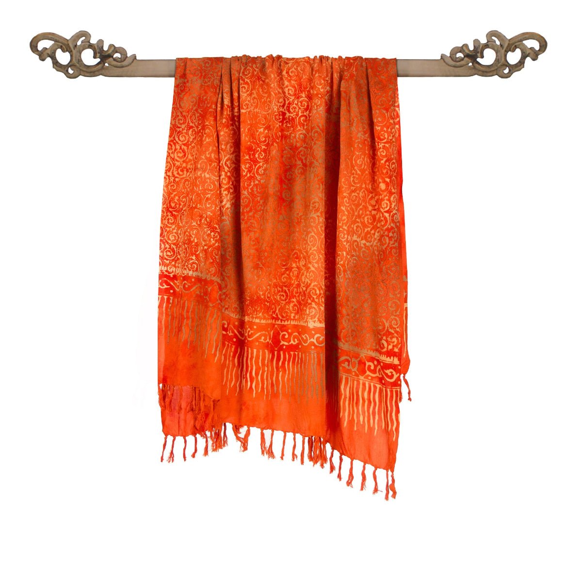 Paréo en Batik Corail - Boutique Equinoxe