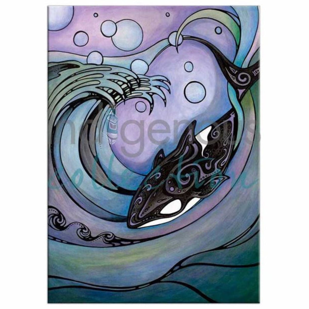 Poster Profondeur par Nathalie Coutou, art autochtone - Boutique Equinoxe