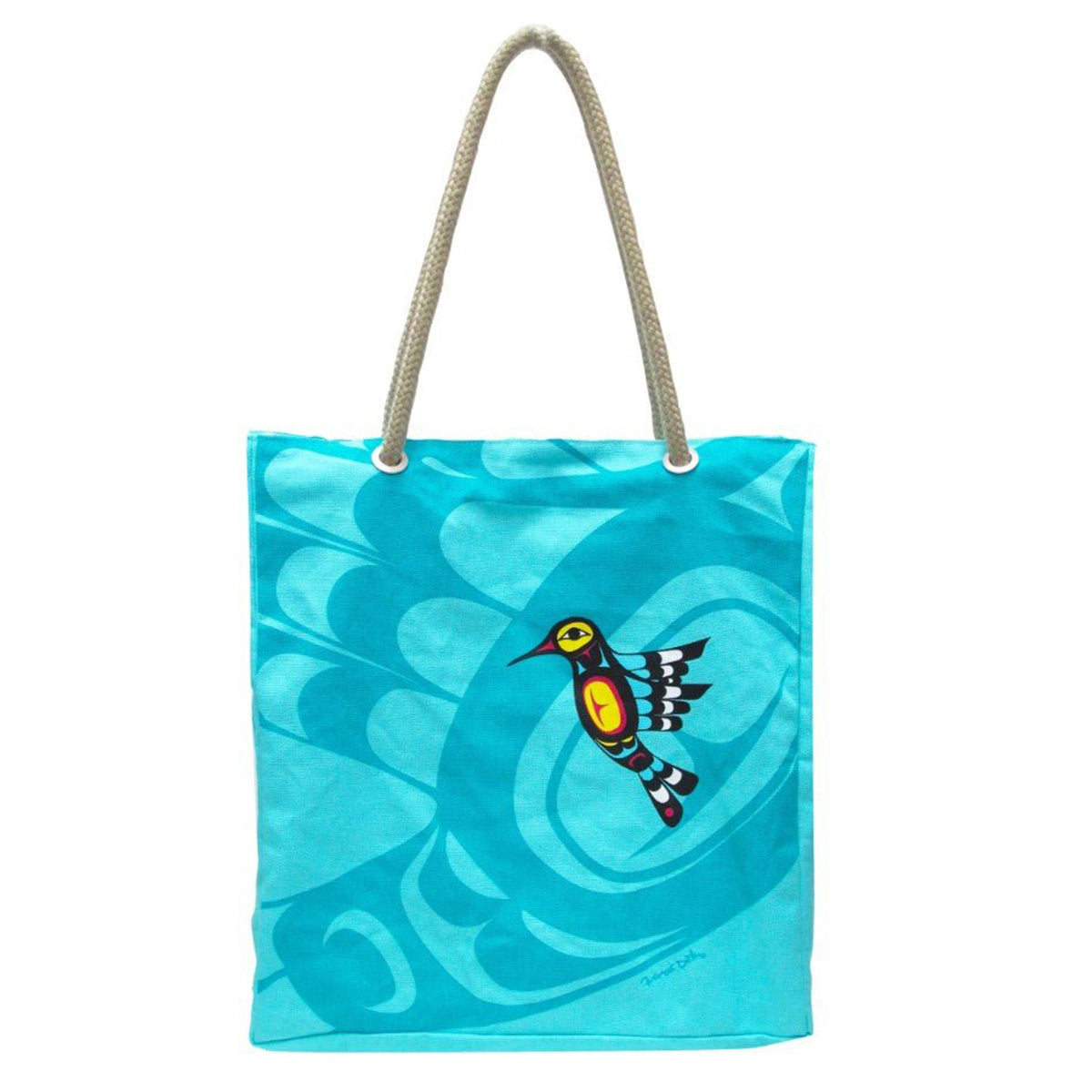Sac d'art Autochtone en coton Eco, Colibri - Boutique Equinoxe