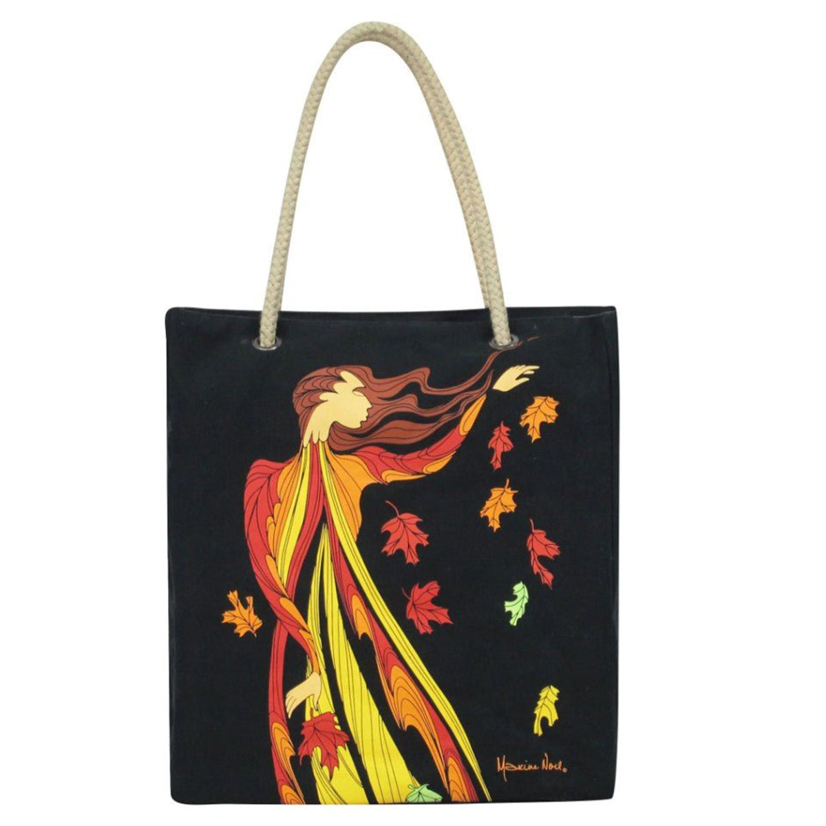 Sac d'art Autochtone en Coton Eco, La Danse des Feuilles - Boutique Equinoxe