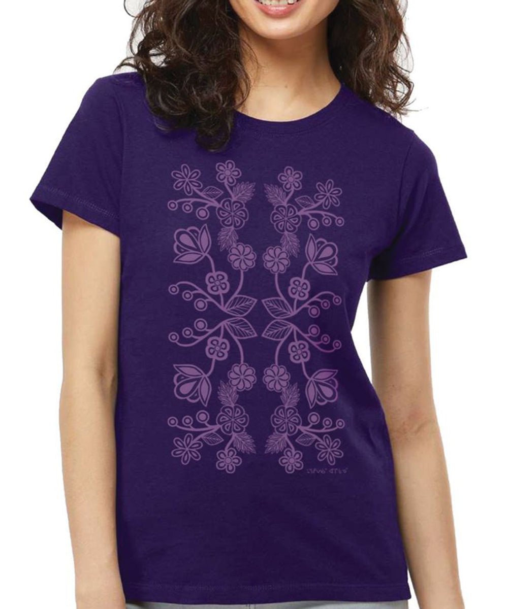 T-Shirt Fleurs Ojibwe - Boutique Equinoxe