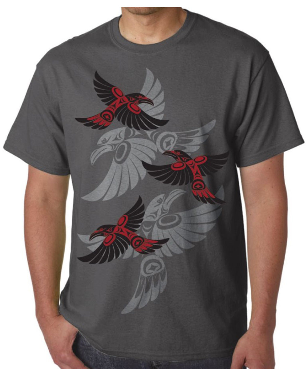 T-Shirt Corbeau, Coast Salish - Boutique Equinoxe