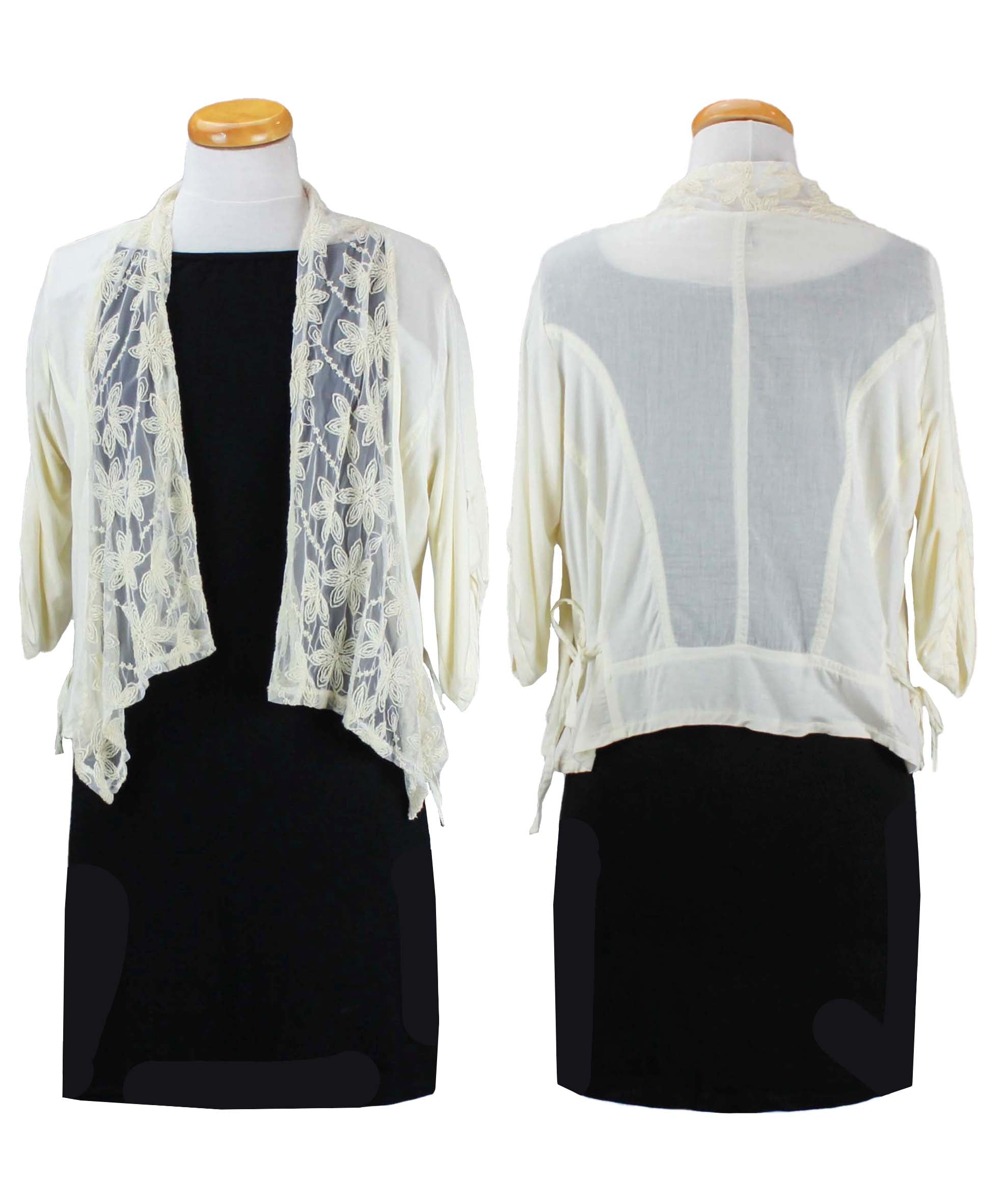 Veste dentelle en bambou et coton.