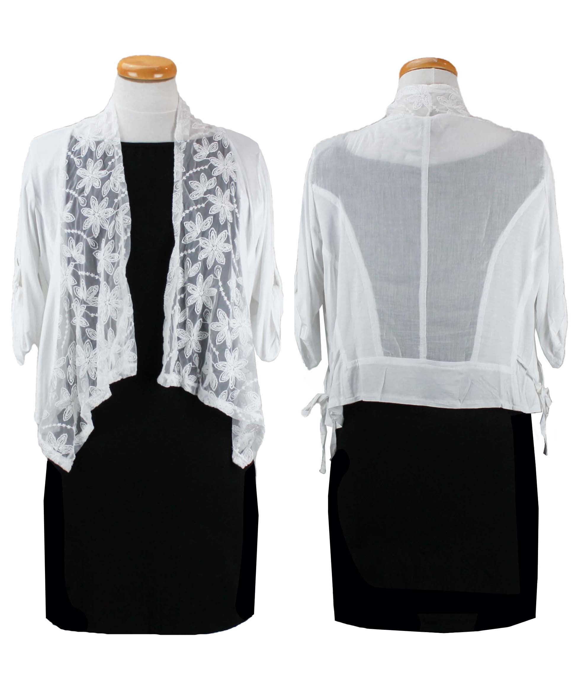 Veste dentelle en bambou et coton.