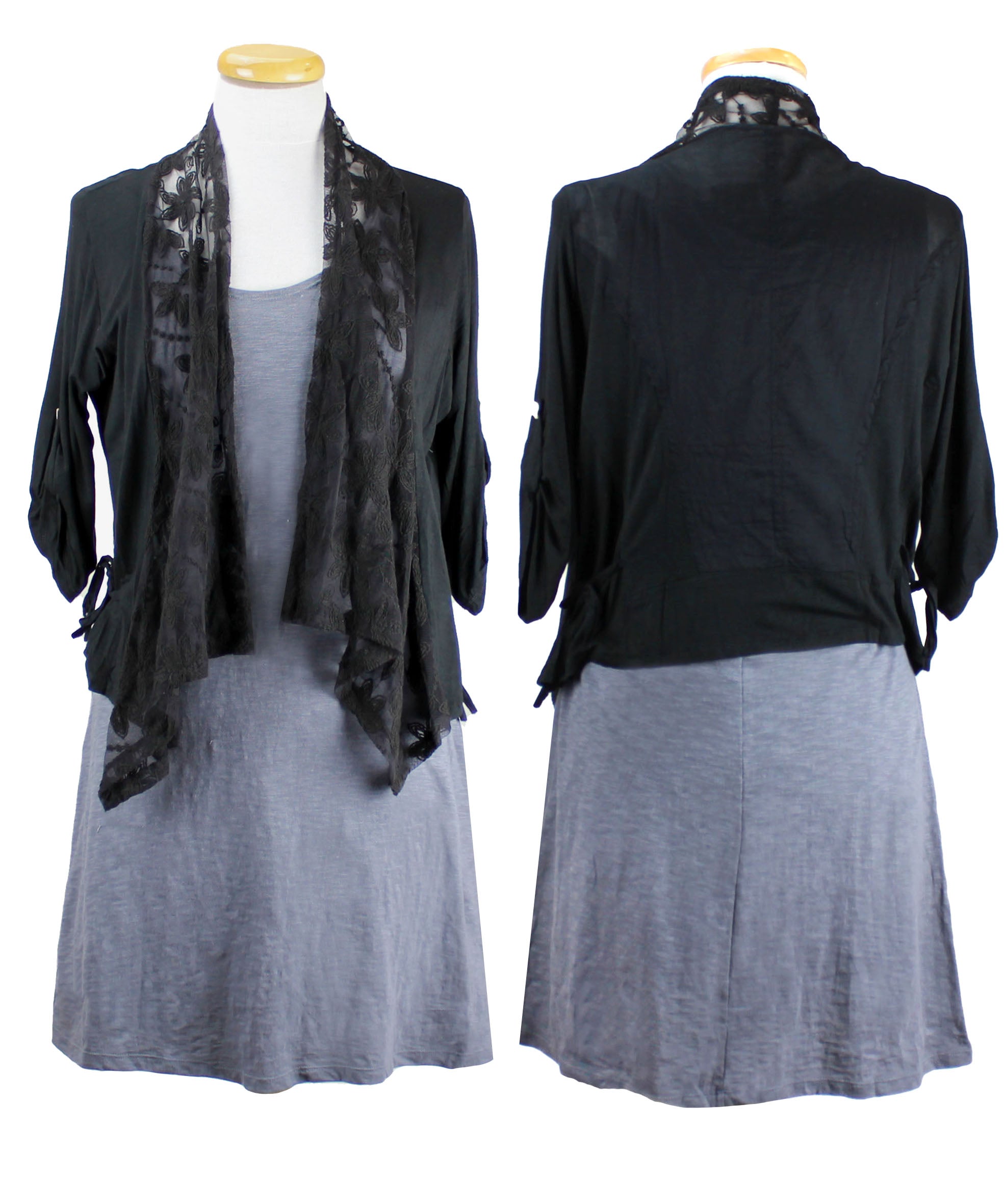Veste dentelle en bambou et coton.