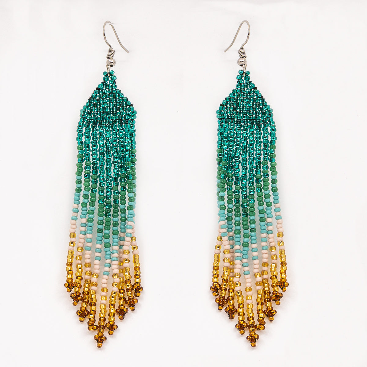 Boucles d'oreille perlées.