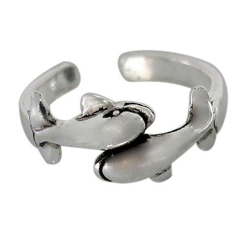 Bague d`orteil, deux dauphins - Boutique Equinoxe