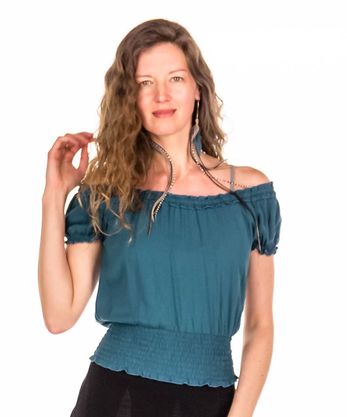 Blouse courte avec élastique - Boutique Equinoxe