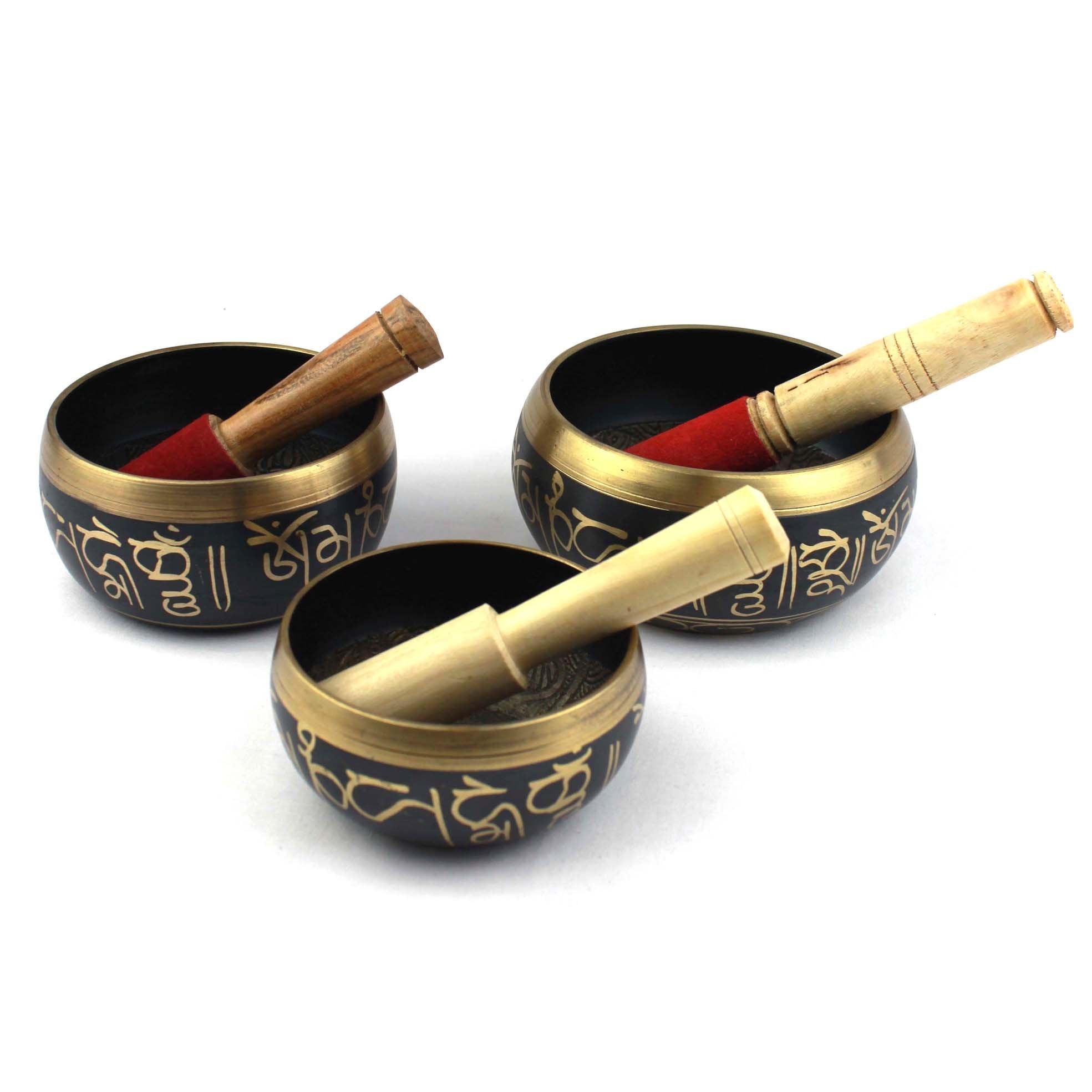 Bol tibétain Noir - Boutique Equinoxe