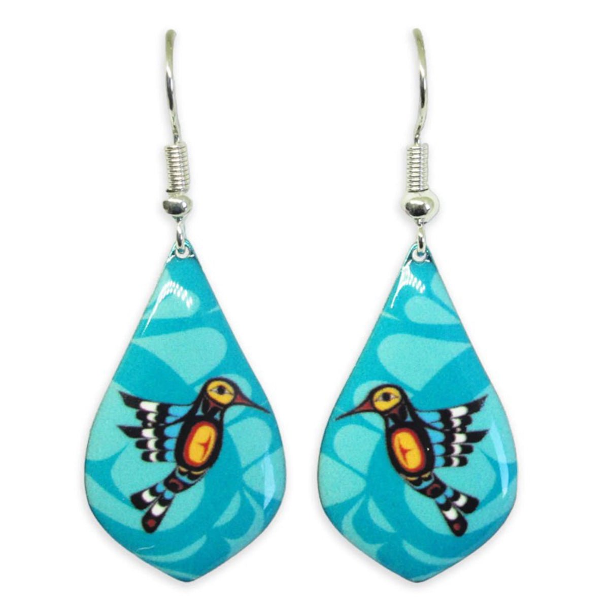 Boucles d'oreille Colibri, Art Amerindien. - Boutique Equinoxe