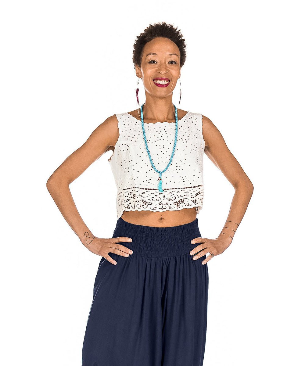 Camisole courte en dentelle - Boutique Equinoxe