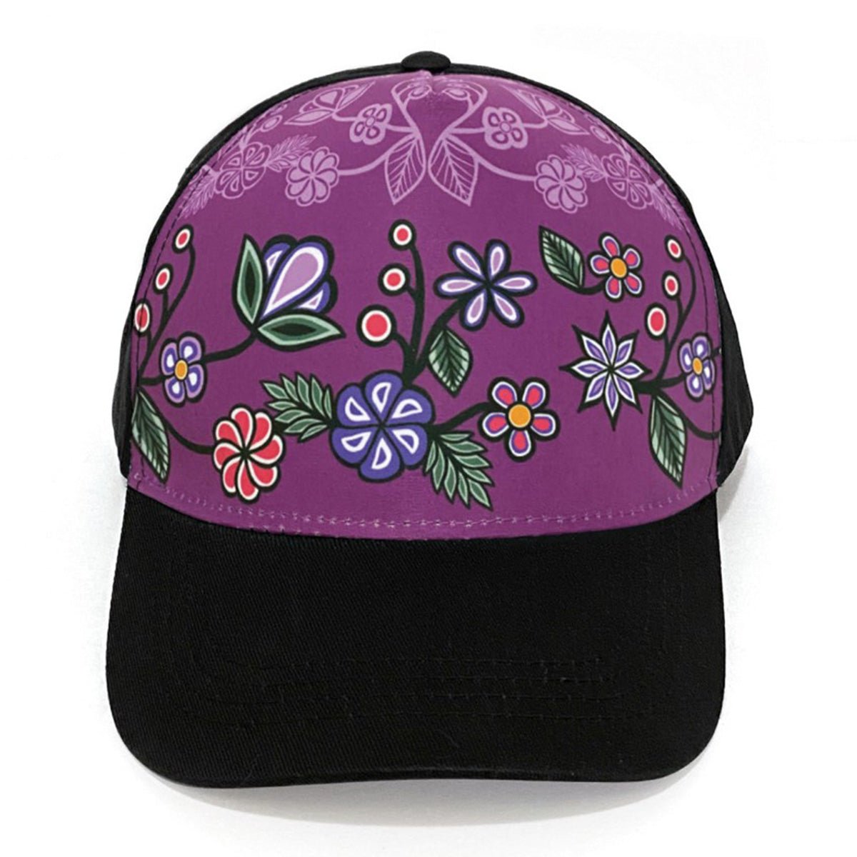 Casquette Fleurs Ojibwe, Art Autochtone - Boutique Equinoxe