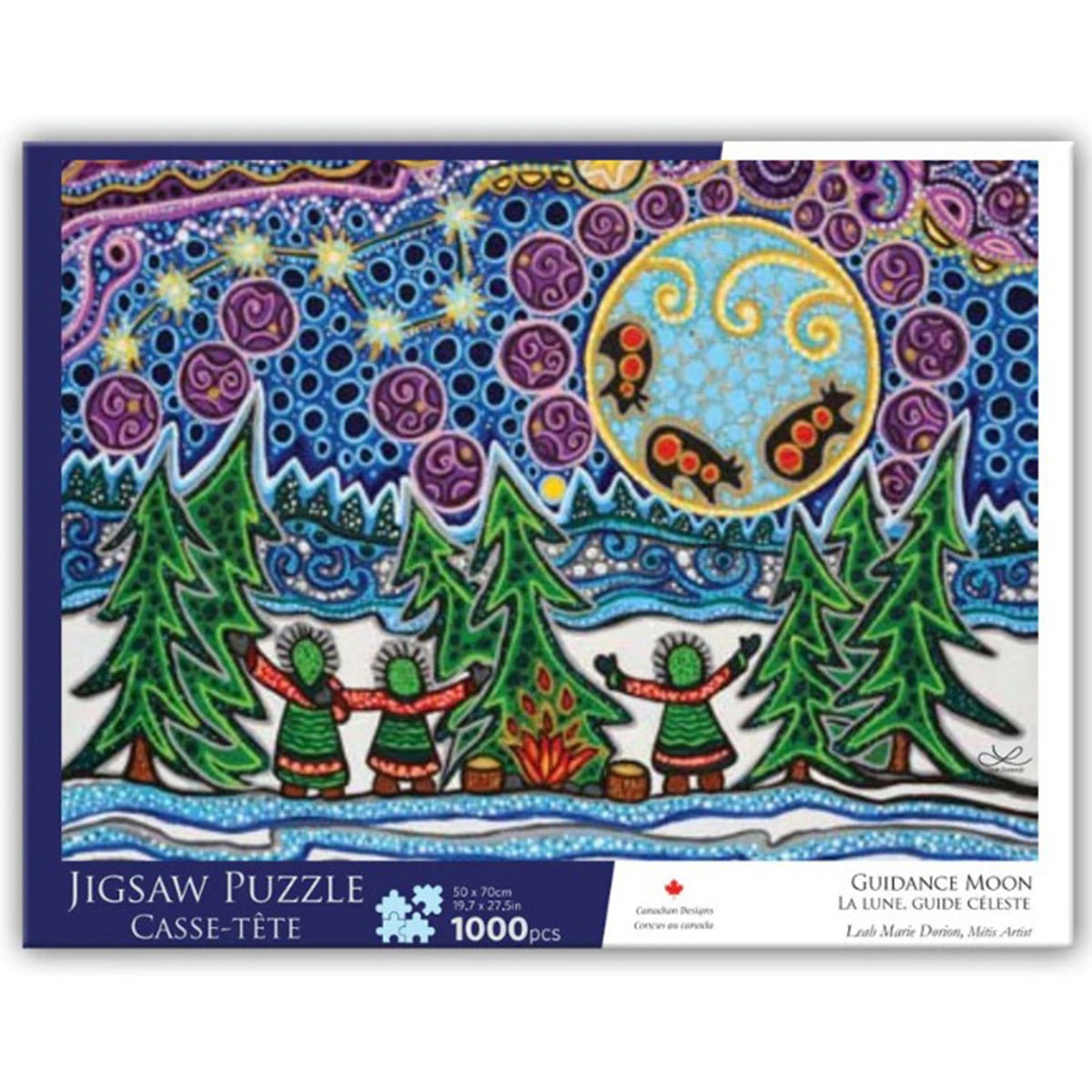 Casse-Tête La lune, guide céleste, par Leah Dorion 1000 morceaux - Boutique Equinoxe