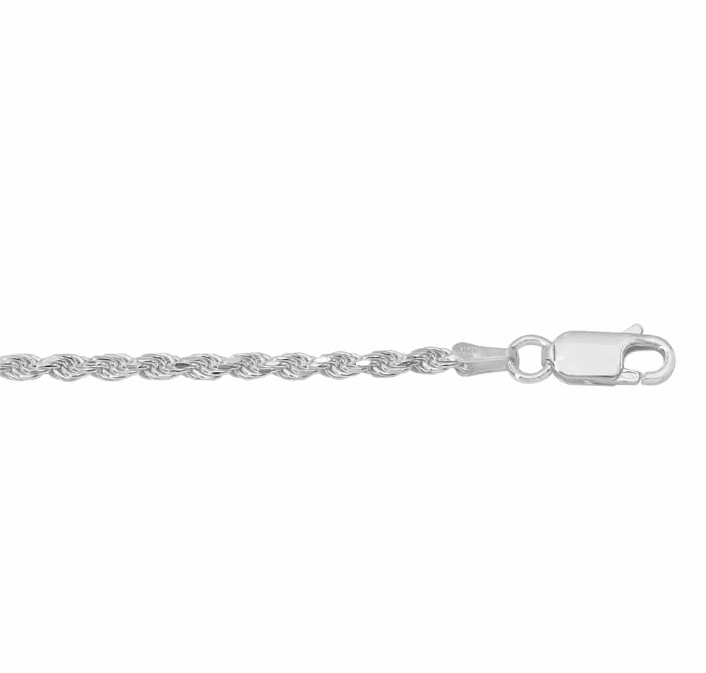 Chaine de cheville torsadée en argent Sterling - Boutique Equinoxe