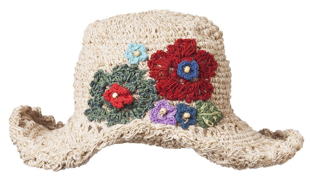 Chapeau crocheté en coton et chanvre - Boutique Equinoxe