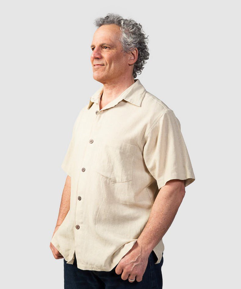 Chemise manche courte boutonnée en coton - Boutique Equinoxe