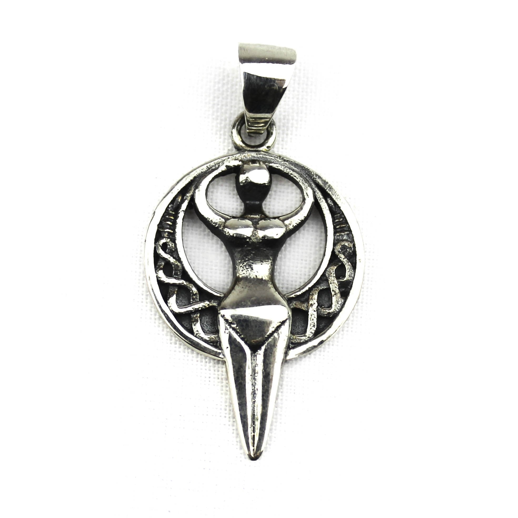 Déesse Lune, pendentif en argent