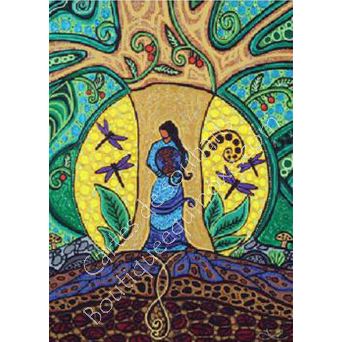 Femme forte de la Terre, Carte de Souhaits - Boutique Equinoxe