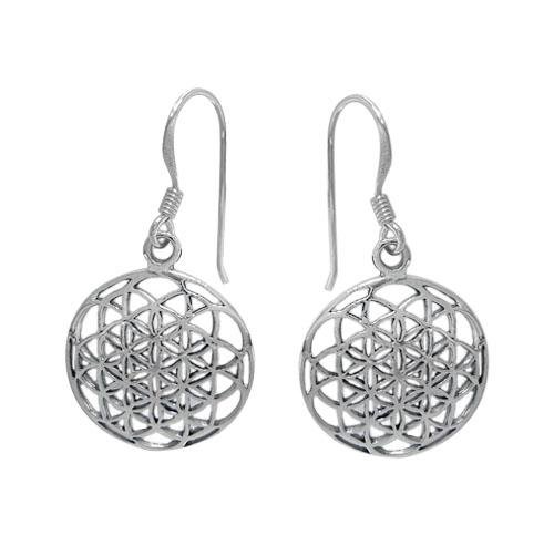 Fleur de vie encerclée, boucle d`oreille - Boutique Equinoxe