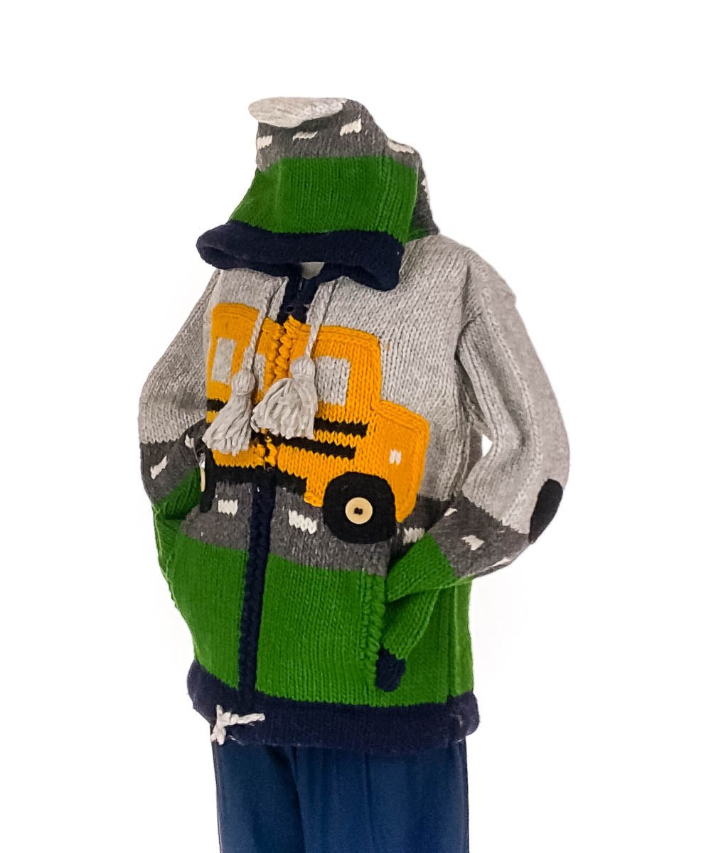 Gilet en Laine pour Enfants de l'Équateur, Autobus - Boutique Equinoxe