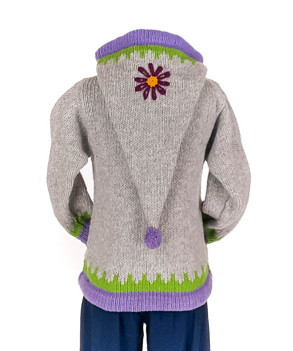 Gilet en Laine pour Enfants de l'Équateur, Hiboux - Boutique Equinoxe