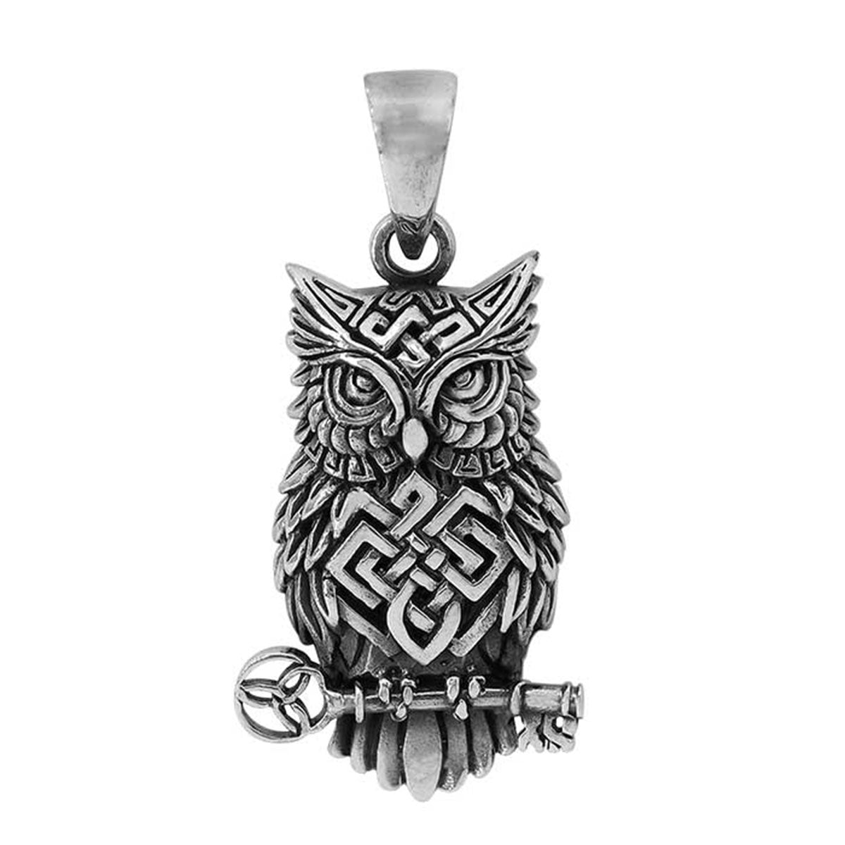 Hibou Celtique, Pendentif - Boutique Equinoxe