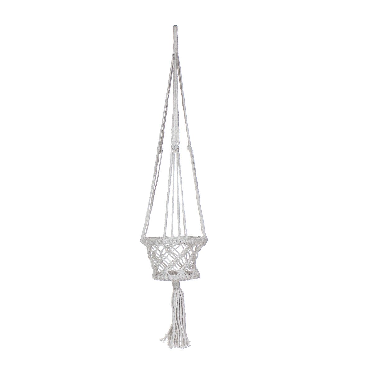 Jardinière en Macramé, Moyenne, Simple En Coton - Boutique Equinoxe