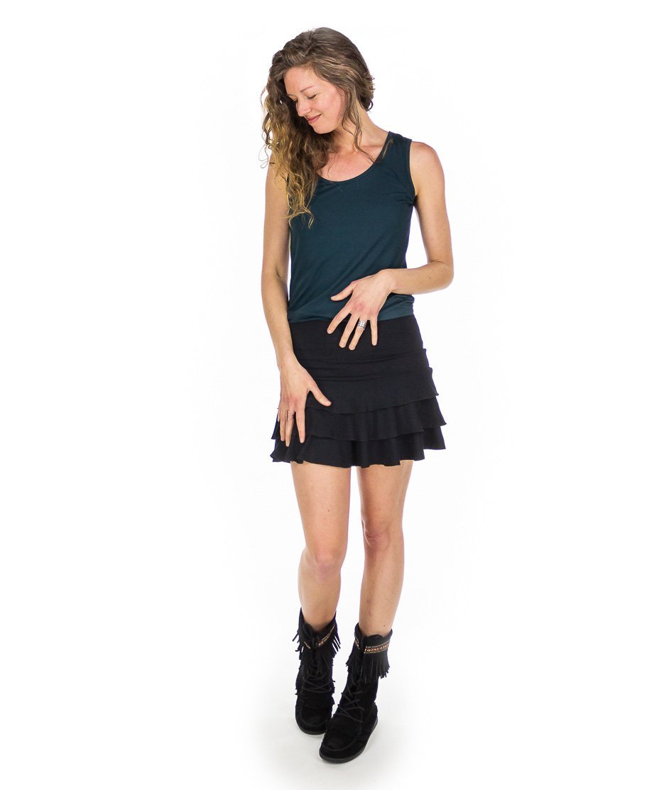 Jupe courte à volants - Boutique Equinoxe