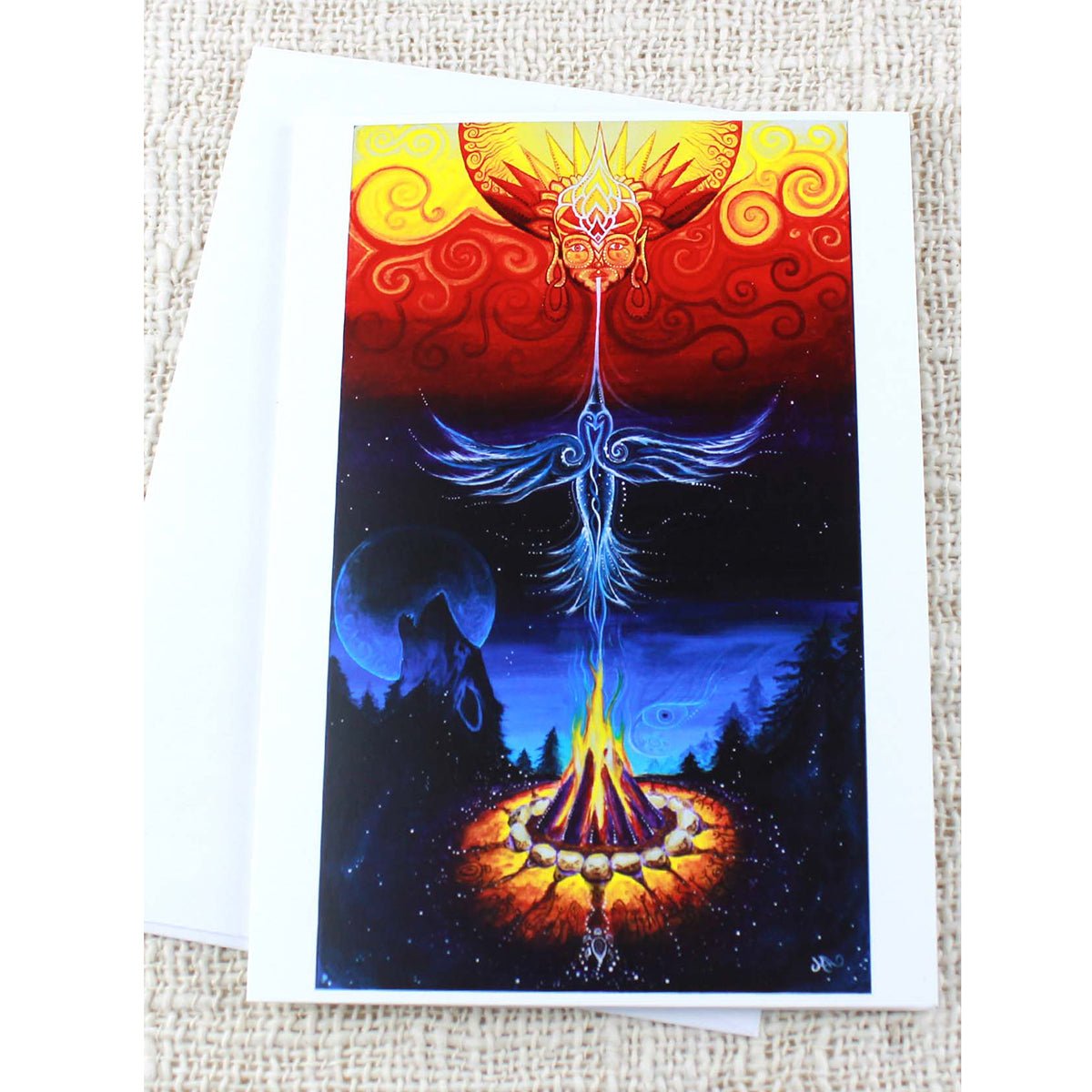 Le feu Sacré, Carte de souhait - Boutique Equinoxe