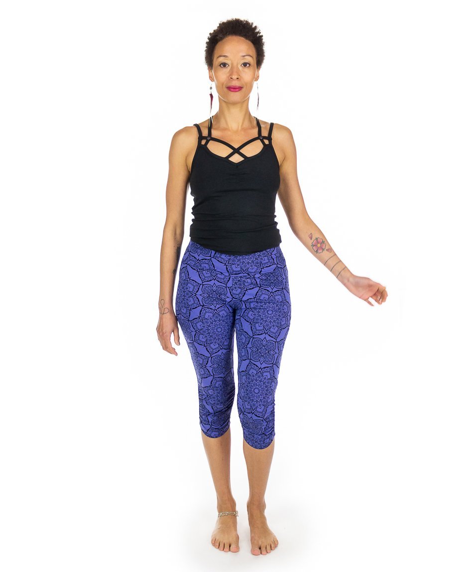 Legging 3/4 plissé en Bambou - Boutique Equinoxe