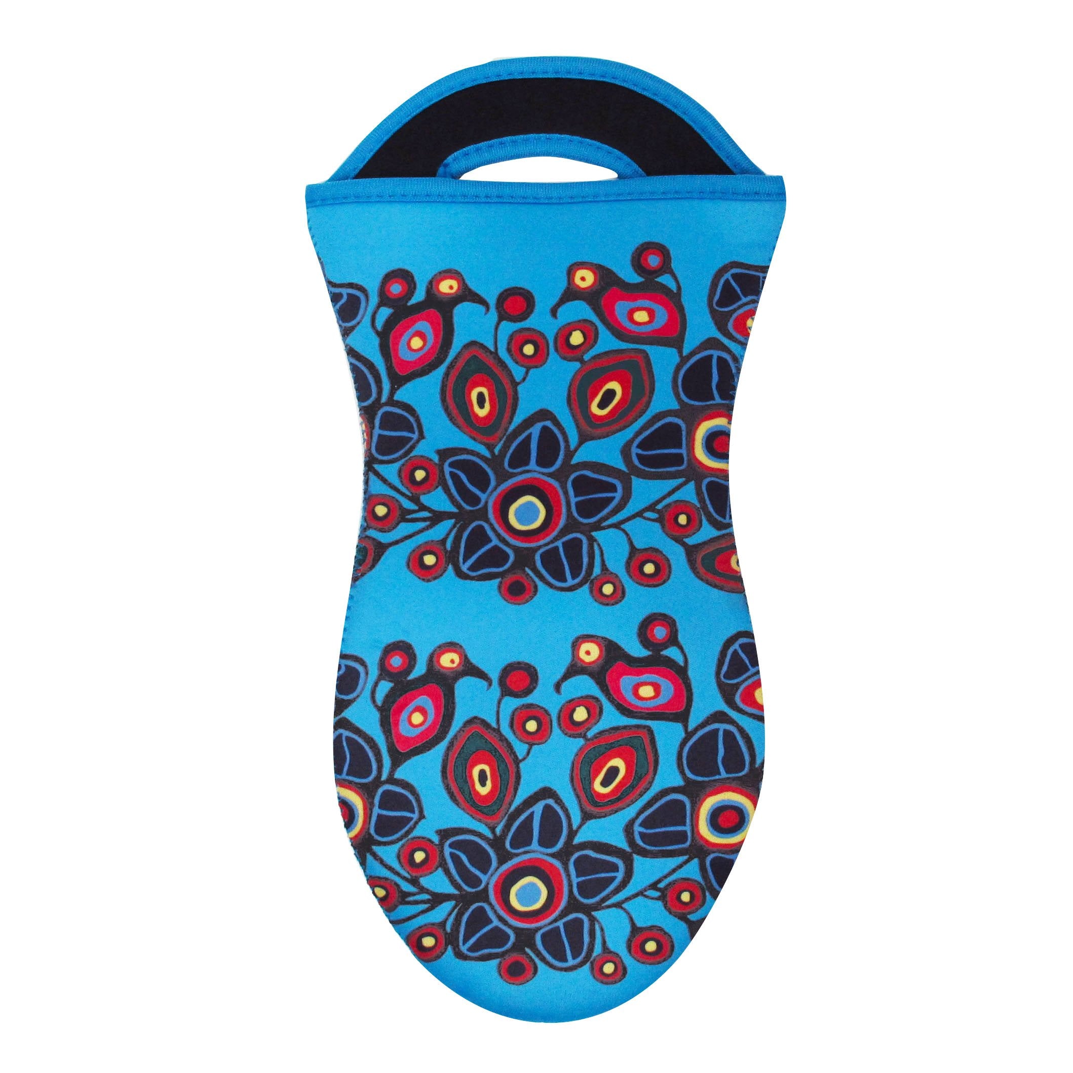 Mitaine de four / cuisine, Oiseaux et Fleurs - Boutique Equinoxe