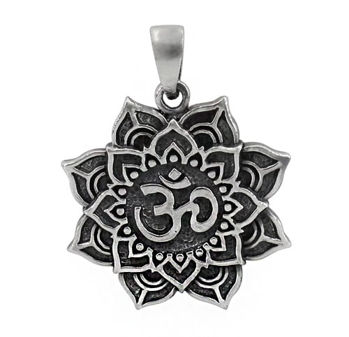 Om et Lotus, pendentif - Boutique Equinoxe