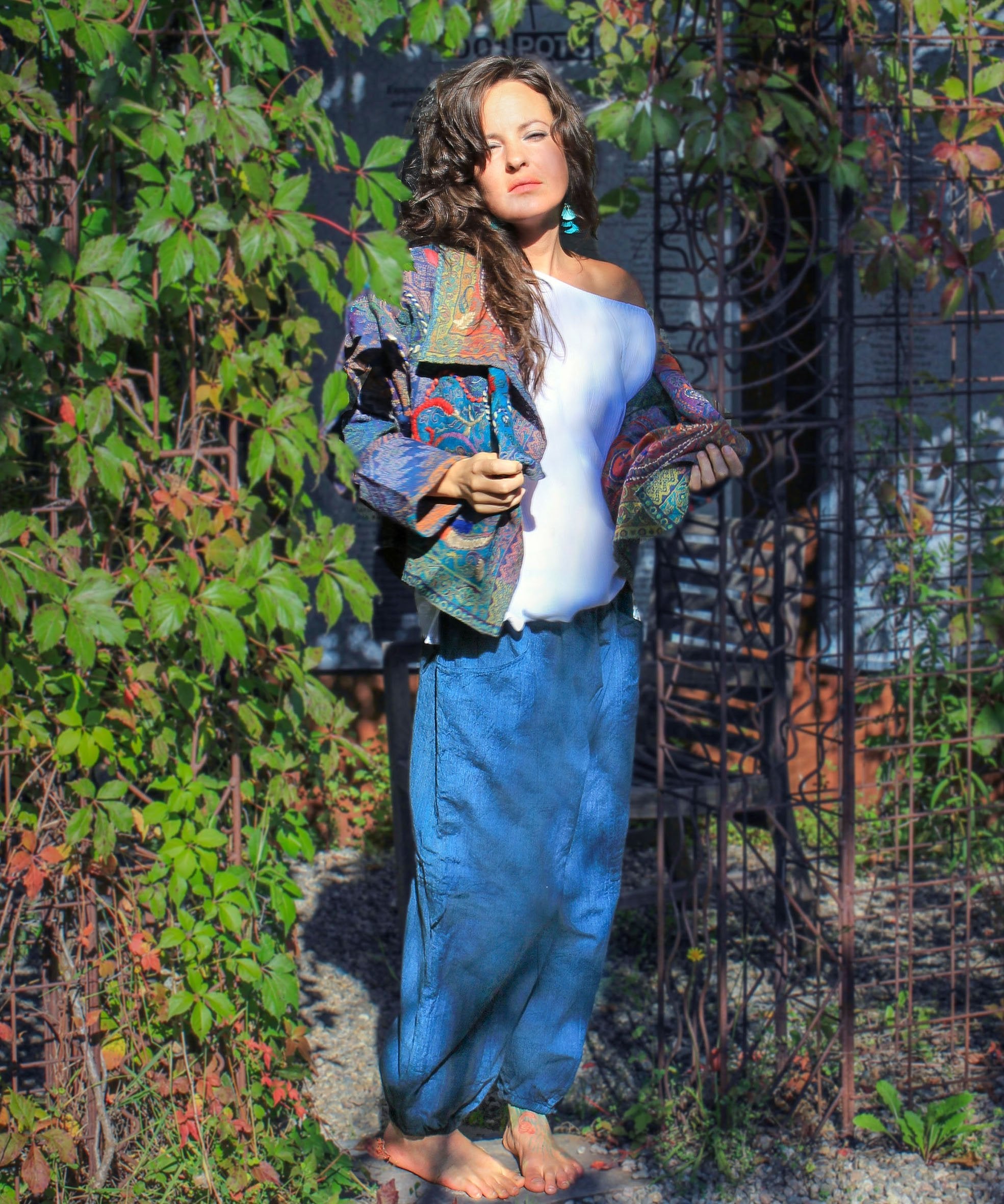 Pantalon 7/8 en coton - Boutique Equinoxe